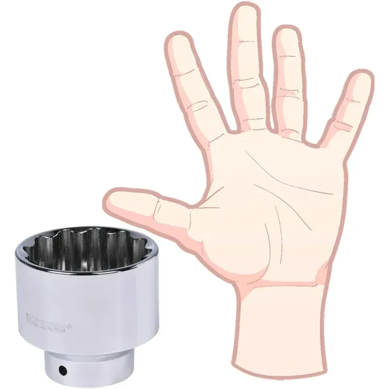 Soquete Estriado Encaixe 3/4" 60mm Worker