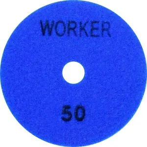 Disco de Lixa Diamantada com Velcro 4" G50 Azul Worker