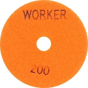 Disco de Lixa Diamantada com Velcro 4" G200 Vermelho Worker