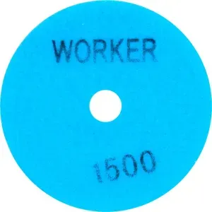Disco de Lixa Diamantada com Velcro 4" G1500 Azul Claro Worker