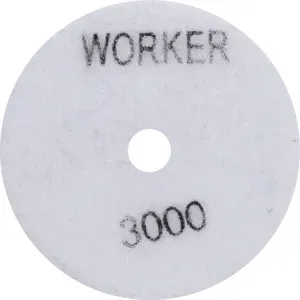 Disco de Lixa Diamantada com Velcro 4" G3000 Branco Worker