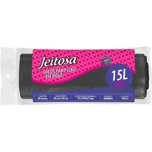 Saco de Lixo 15L 40 Peças Jeitosa Bettanin