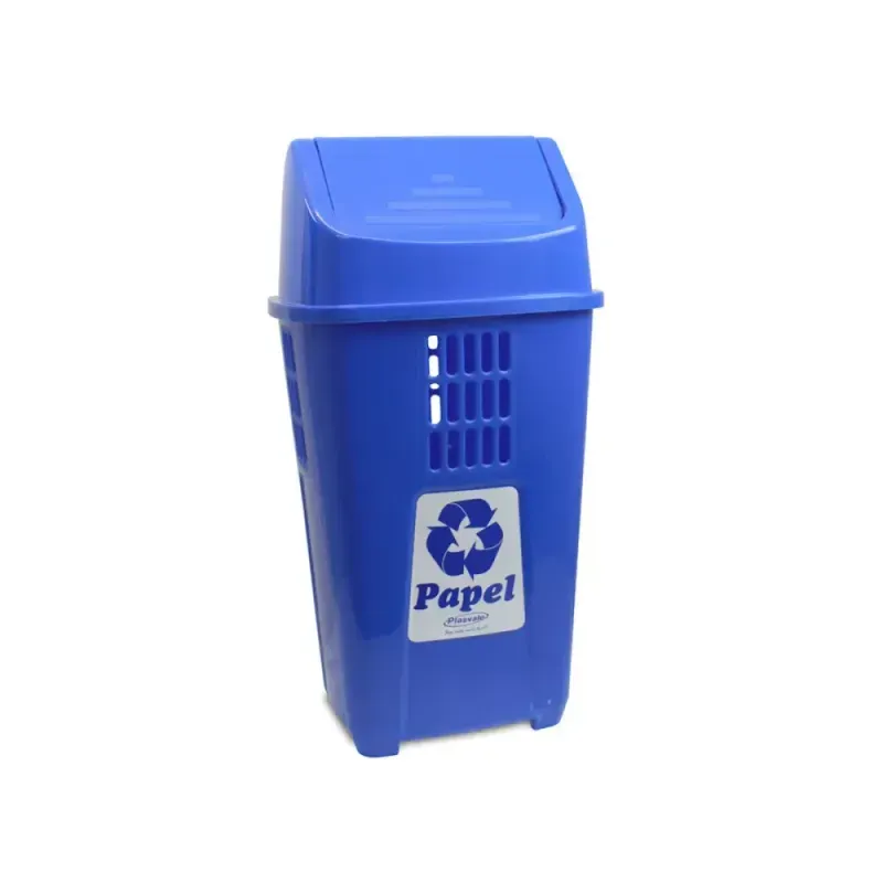 Lixeira-Basculante-50L-Azul-Plasvale
