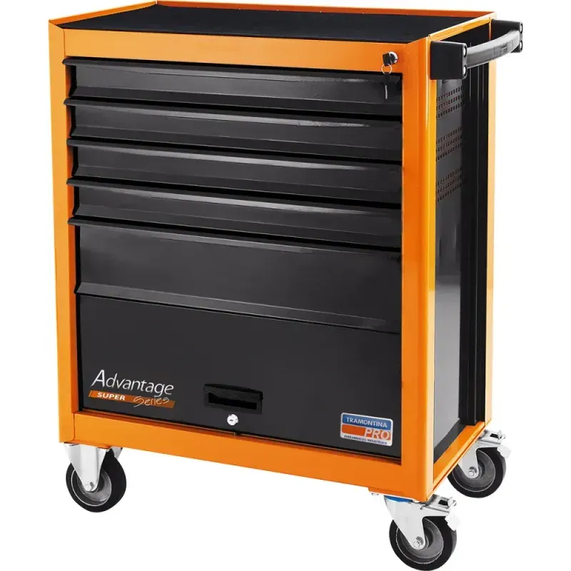 Carro-de-Ferramentas-PRO-5-Gavetas-1-Porta-Laranja-Tramontina