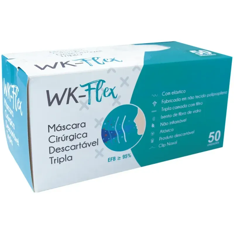 Mascara-Cirurgica-Descartavel-Tripla-Branca-50-Pecas-WK-Flex -