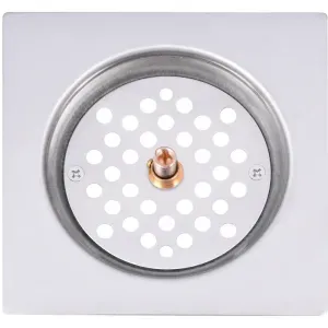 Ralo Click Quadrado em Aço Inox 15x15cm Liege