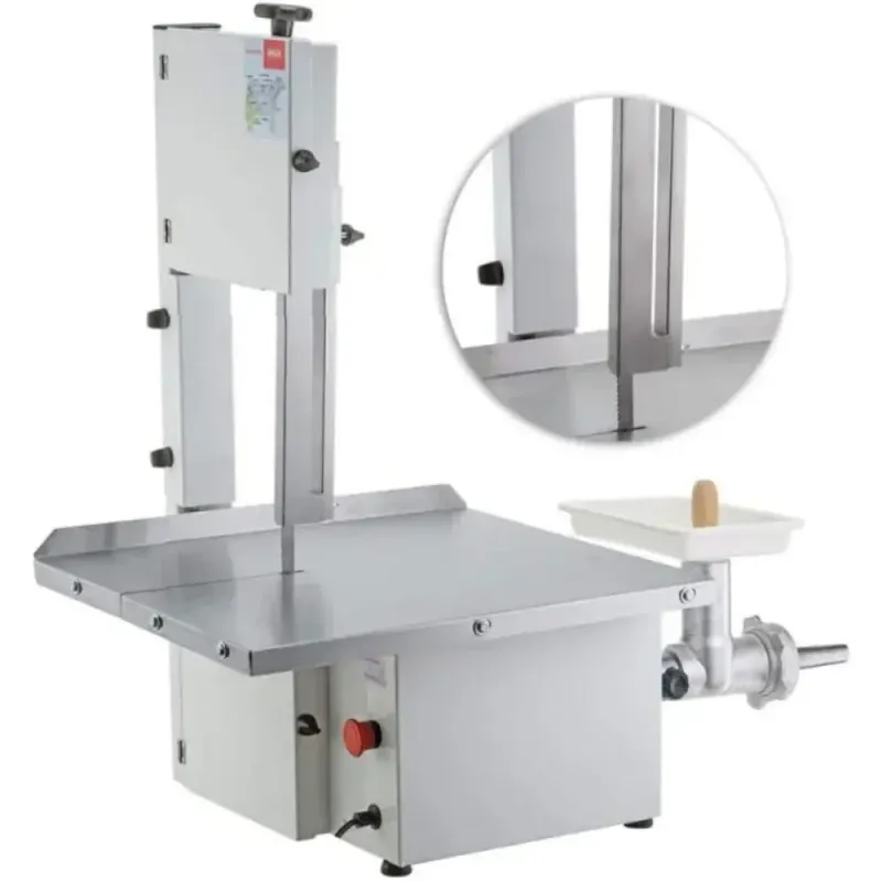 Serra-Fita-Para-Carne-Com-Moedor-N°8-Mesa-Inox-180Cm-Malta