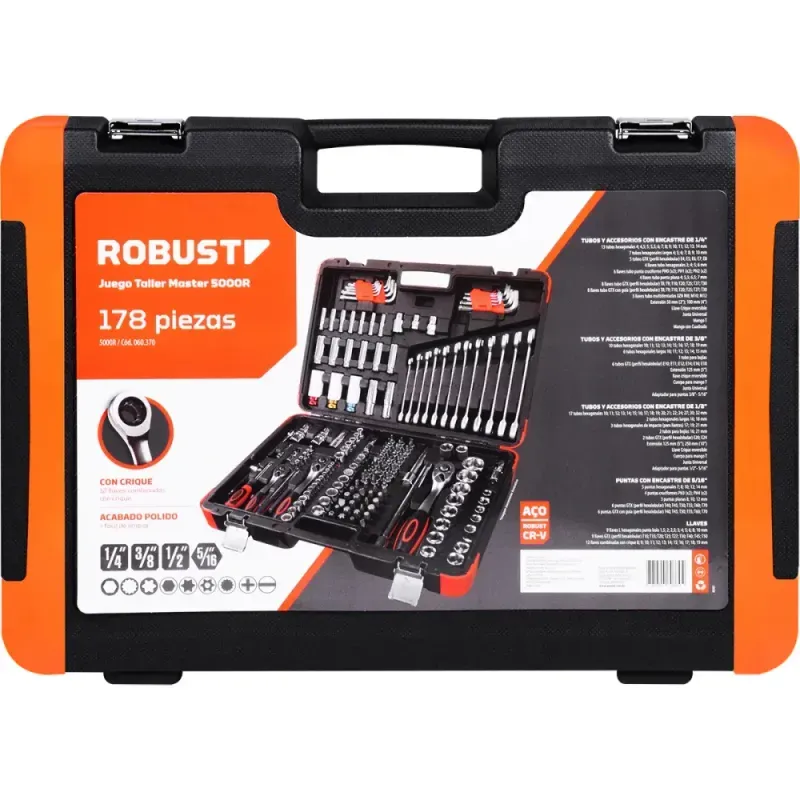 Jogo-Oficina-Master-com-Soquetes-e-Bits-178-Pcs-5000R-Robust