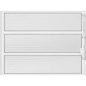 Vitrô Basculante Canelado em Alumínio Branca 60x80cm MetalFlex