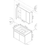 Gabinete-Suspenso-Paris-80-Supremo-Cabernet-Com-Espelheira-Balcony