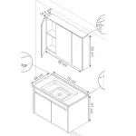 Gabinete-Suspenso-Paris-80-Supremo-Merlot-Com-Espelheira-Balcony