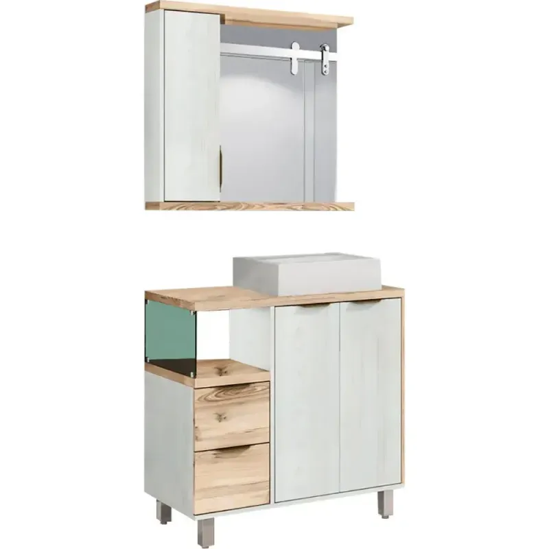 Gabinete-Dallas-80-Artico-Cabernet-com-Espelheira-Balcony