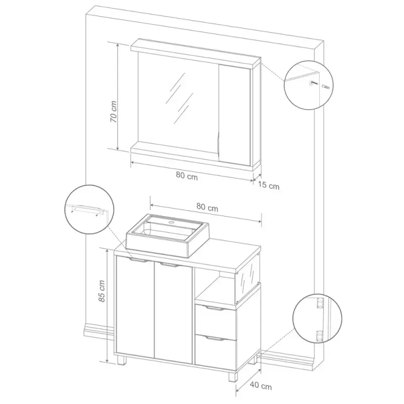 Gabinete-Dallas-80-Artico-Cabernet-com-Espelheira-Balcony