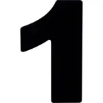 Numero-Residencial-N°1-Preto-125cm-Kala