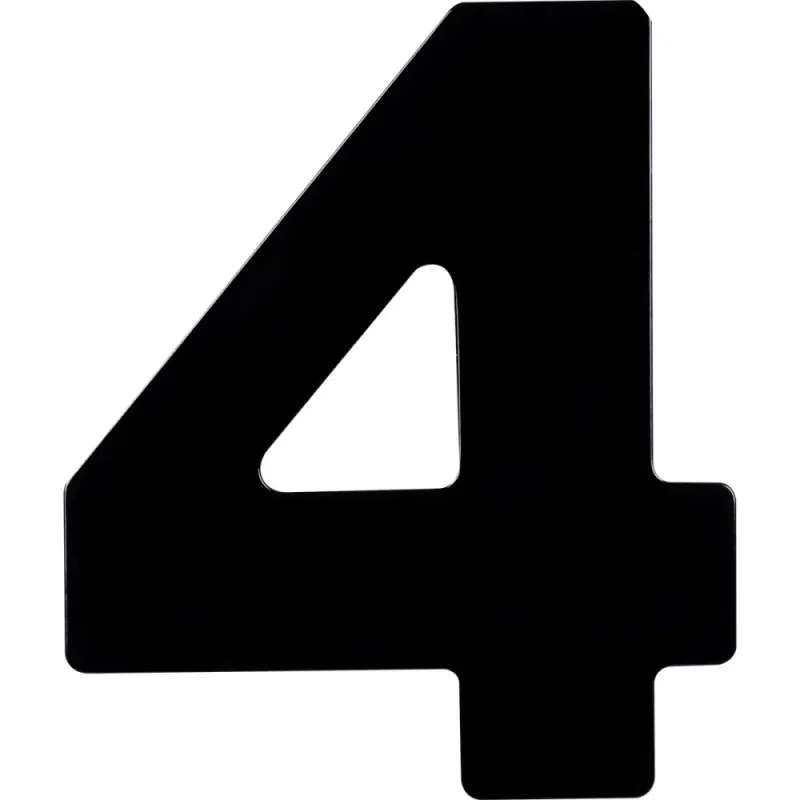 Numero-Residencial-N°4-Preto-125cm-Kala