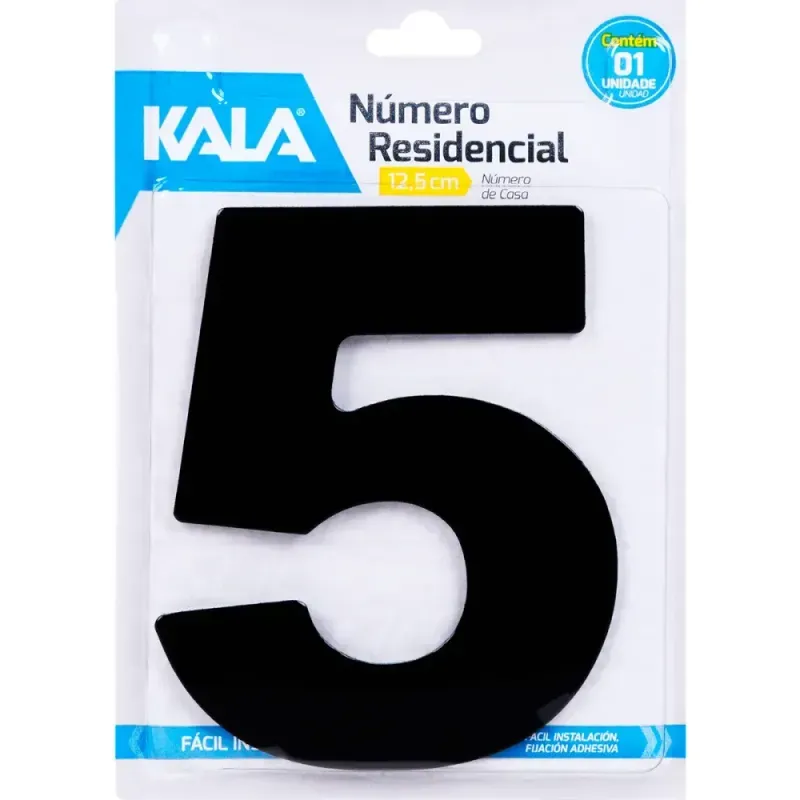 Numero-Residencial-N°5-Preto-125cm-Kala