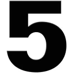 Numero-Residencial-N°5-Preto-125cm-Kala