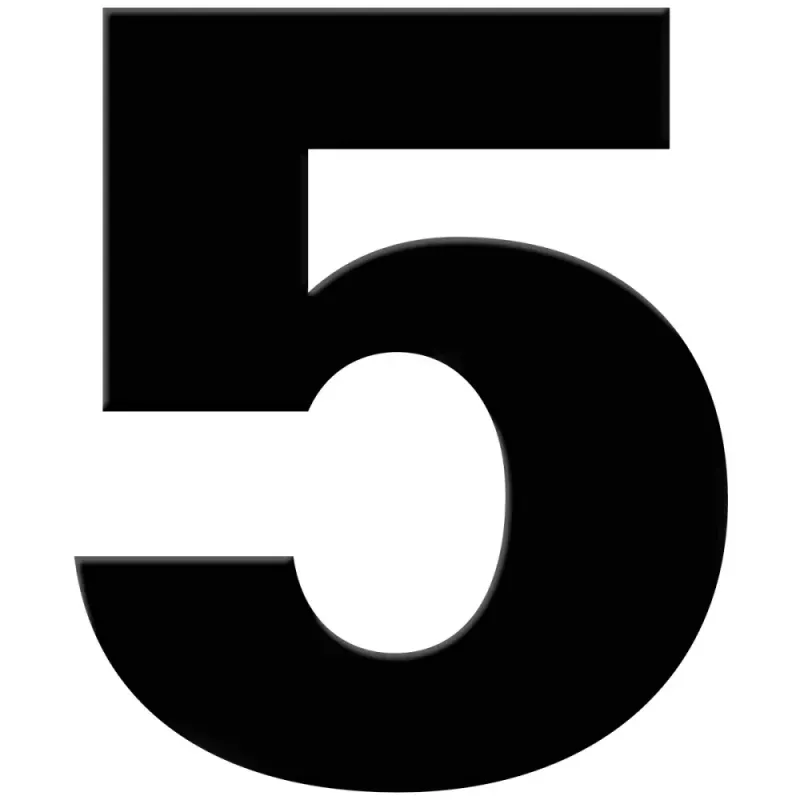 Numero-Residencial-N°5-Preto-125cm-Kala