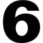 Numero-Residencial-N°6-Preto-125cm-Kala