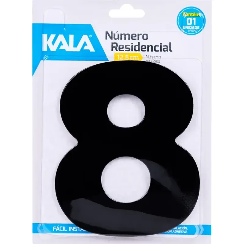 Numero-Residencial-N°8-Preto-125cm-Kala
