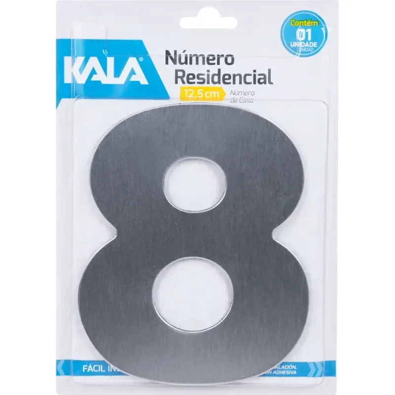 Numero-Residencial-N°8-Aco-Escovado-125cm-Kala