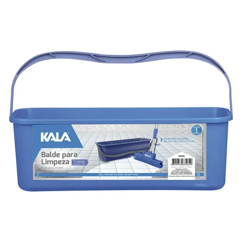 Balde-para-Limpeza-Retangular de-Uso-Geral-7L-Kala