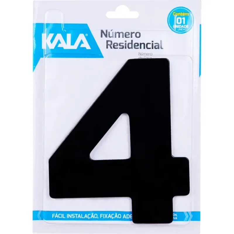 Numero-Residencial-N°4-Preto-185cm-Kala