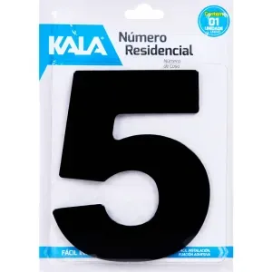 Número Residencial N°5 Preto 18,5cm Kala