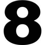 Numero-Residencial-N°8-Preto-185cm-Kala