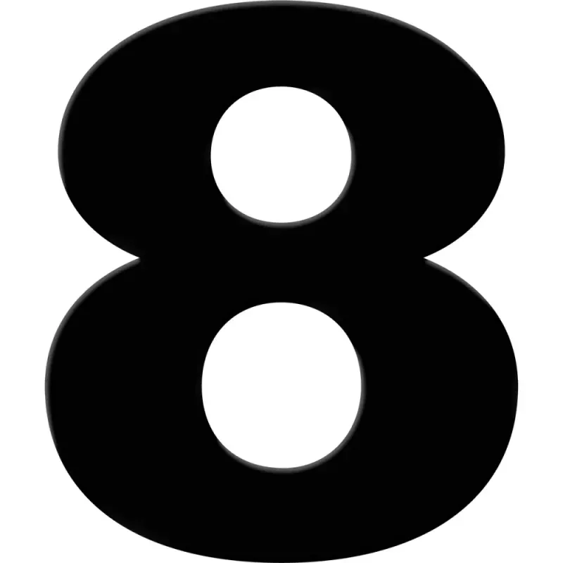Numero-Residencial-N°8-Preto-185cm-Kala