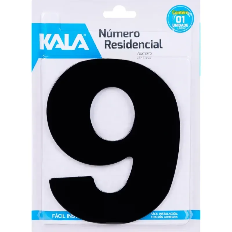 Numero-Residencial-N°9-Preto-185cm-Kala