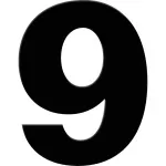 Numero-Residencial-N°9-Preto-185cm-Kala