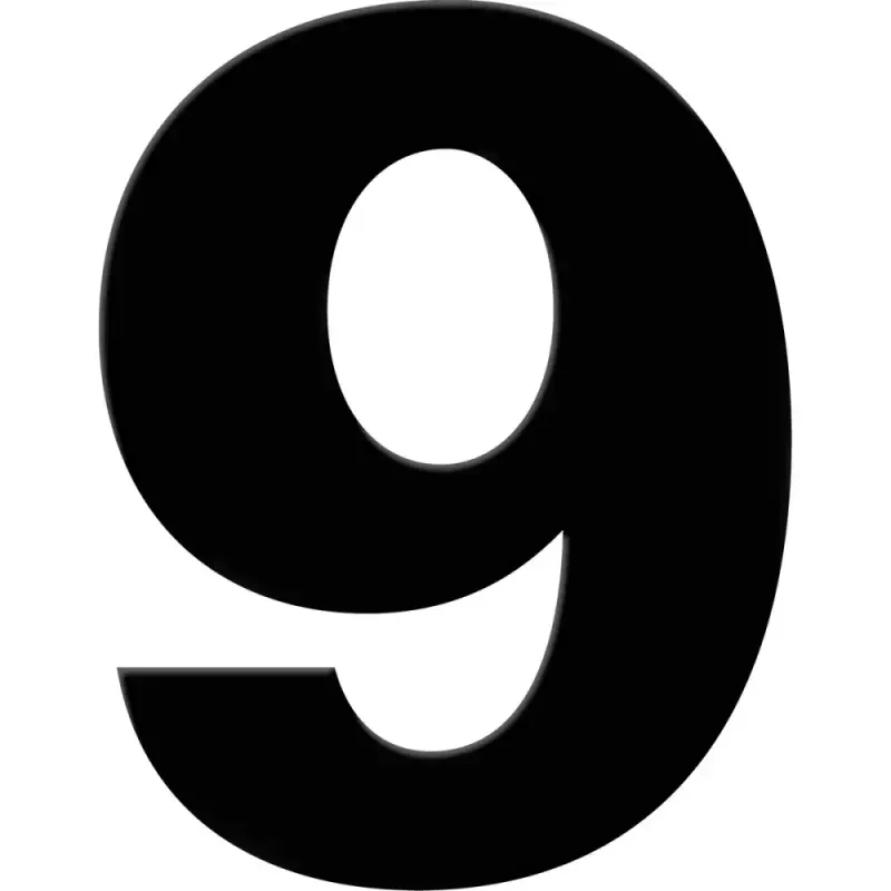 Numero-Residencial-N°9-Preto-185cm-Kala