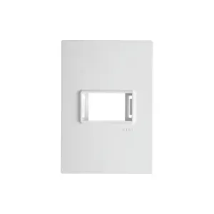 Placa 4x2 1 Módulo Horizontal com Suporte Vivaz Branco  Ilumi