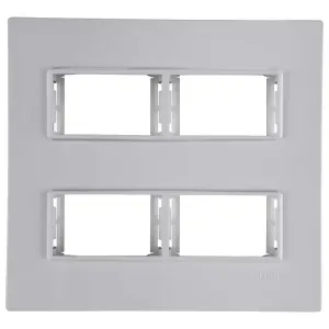 Placa 4x4 com Suporte 2+2 Branca Vivaz Ilumi