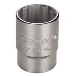 Soquete Estriado em Aço com Encaixe 3/4"- 1/2" Tramontina