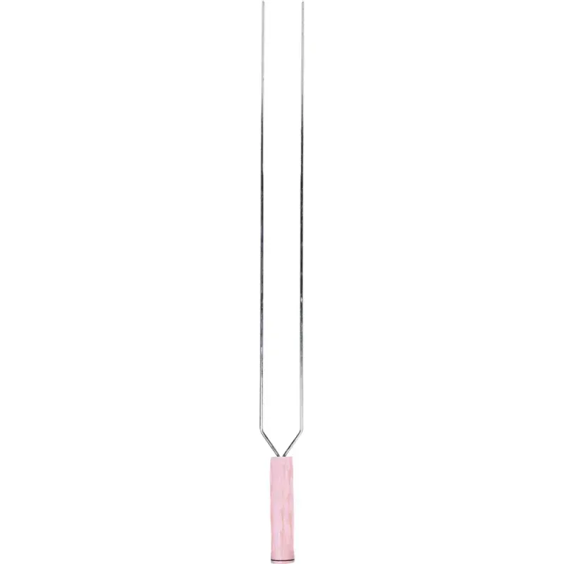 Espeto-Duplo-em-Aco-Inox-e-Cabo-de-Madeira-75cm-Kala