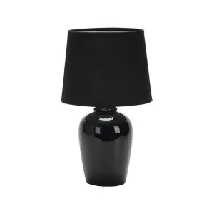 Abajur de Cerâmica Pottery E27 Preto 32cm 25W 250V Taschibra
