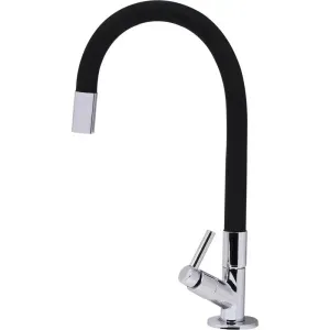 Torneira de Mesa com Bica Flexível em Aço Inox Preta C60 Liege