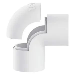 Joelho em PVC 1" com Janela Branco Inpol