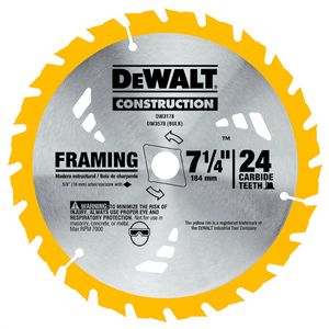 Disco para Serra Circular 7.1/4” 24 dentes DW3578B10 Dewalt