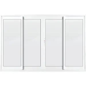Janela Invicta de Alumínio BR 4 Folhas VL 100x150cm MetalFlex