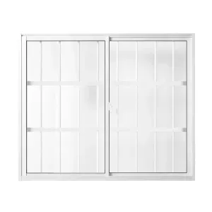 Janela de Alumínio 2 Folhas 100x120mm Aluvid