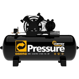 Compressor de Ar Vortex 450 15pcm 140PSI 175L Mono IP21 Bivolt Pressure