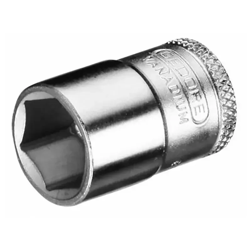 Soquete Sextavado em Aço Cromo Vanádio 19mm 3/8” Gedore