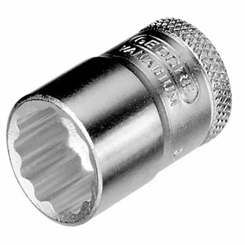 Soquete Estriado em Aço Cromo Vanádio 3/8” Gedore