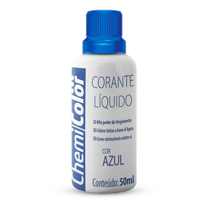 Corante Líquido Azul 50ml Chemicolor