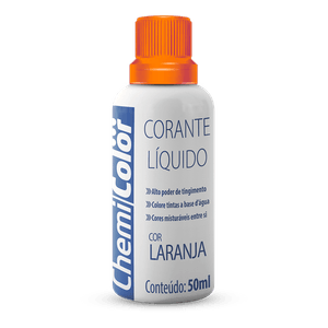Corante Líquido Laranja 50ml Chemicolor