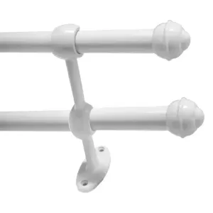 Varão de Cortina Duplo Branco 28/19mmx2m Kala