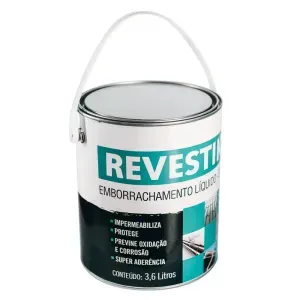 Borracha Líquida Branca em Lata  3,6L Revestik